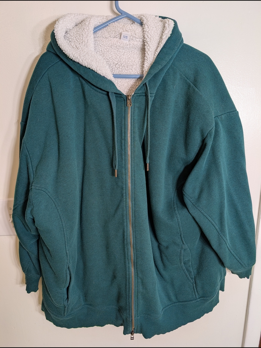Old Navy Teal Sherpa-Lined Hoodie